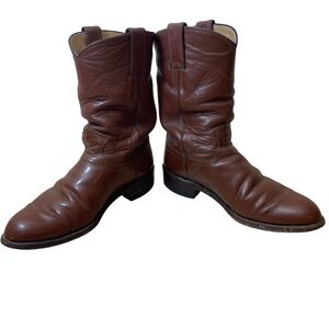 Justin Womens Brown Leather Cowboy Boots Style L 3802 Size 6.5
